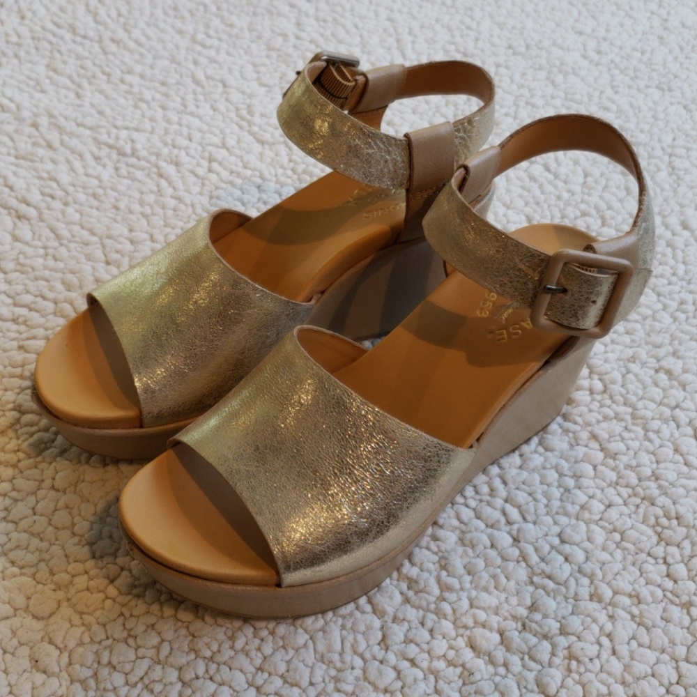 Kork-Ease | Keirn | Gold & Tan | Platform | Wedges
